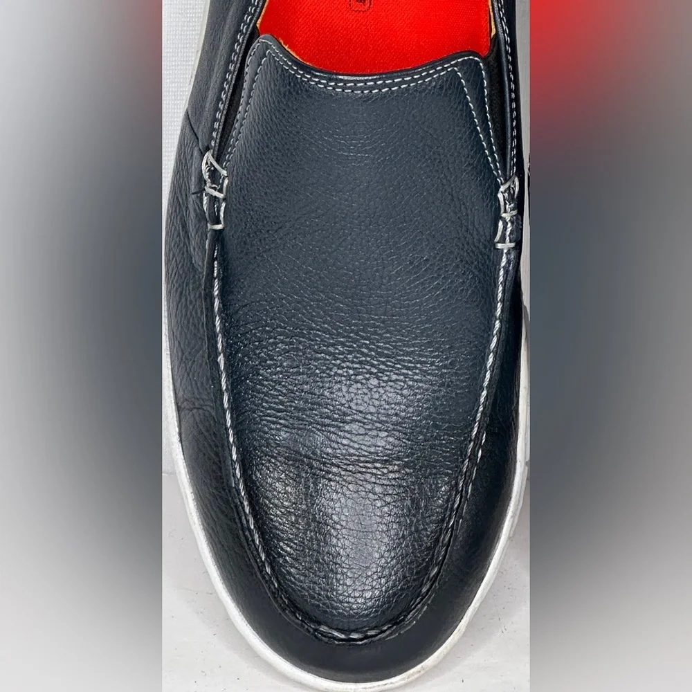 Sandro Moscoloni M180 Navy Blue Racino Leather Loafers Comfort Sz 9 1/2‎
